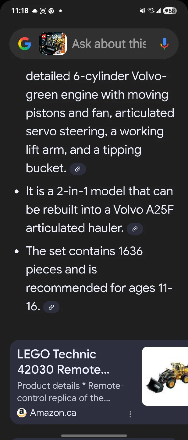 LEGO Technic Volvo L350F Wheel Loader 42030 image indicator(3)