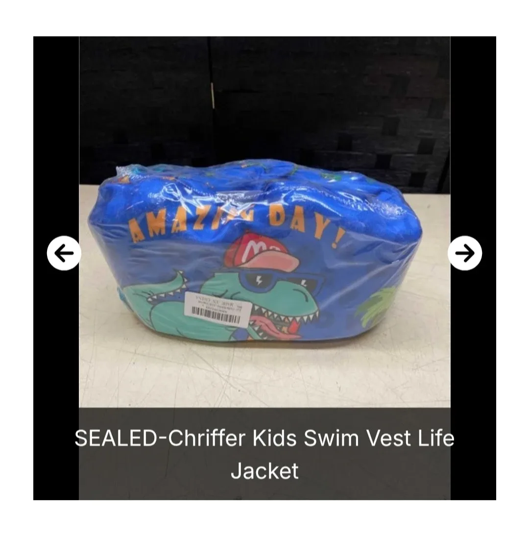 New Chriffer Kids Swim Vest Life Jacket – Blue Dinosaur image indicator(3)