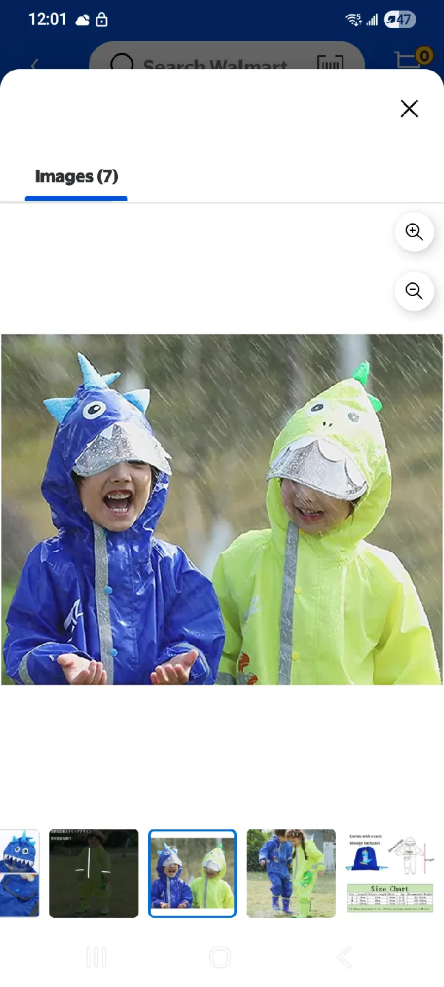 Muddy Buddy Kids Dinosaur Waterproof Rain Suit (6T) image indicator(3)