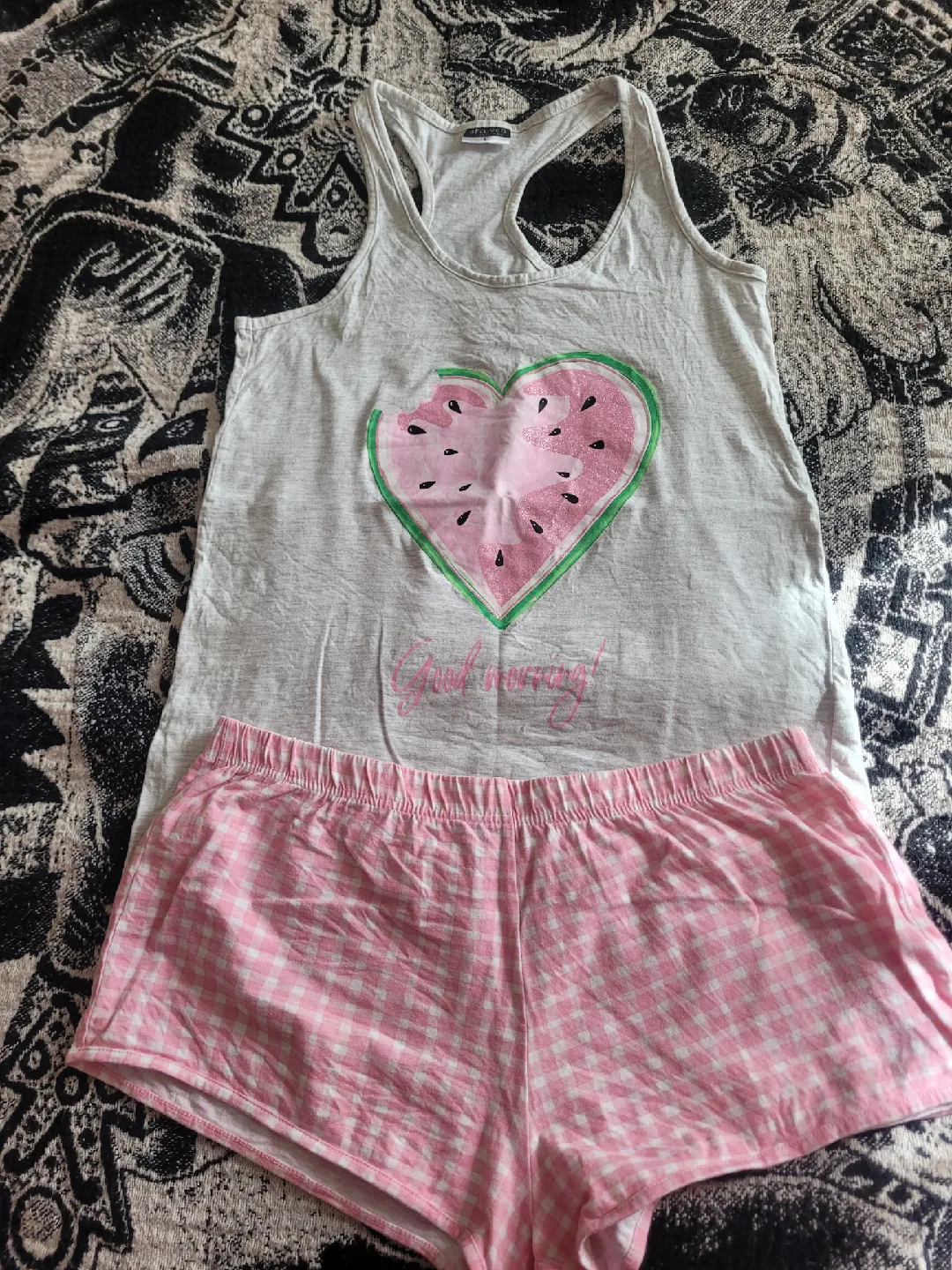 Beloved Nightwear Tank Top & Shorts Set - Size L🧡 Freecycle thumbnail