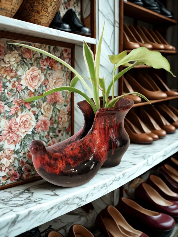 Vintage Shoe Planter - Unique Home Decor thumbnail