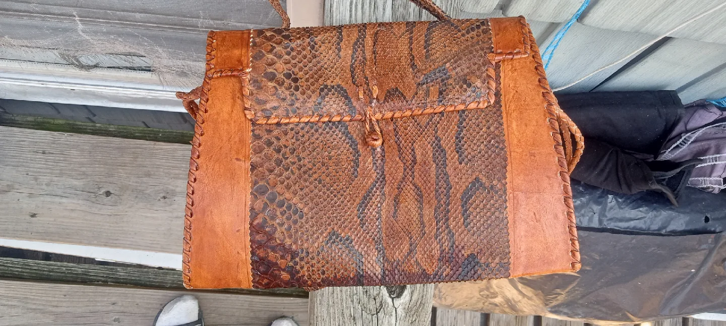 Vintage & Rare "Snakeskin" Leather Shoulder Bag