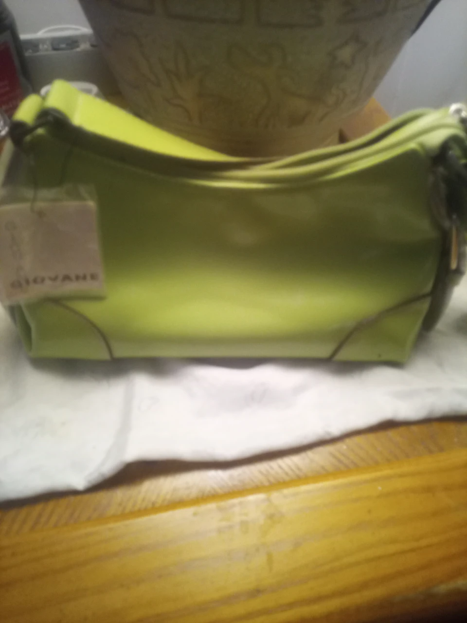 Giovane Lime Green Shoulder Bag