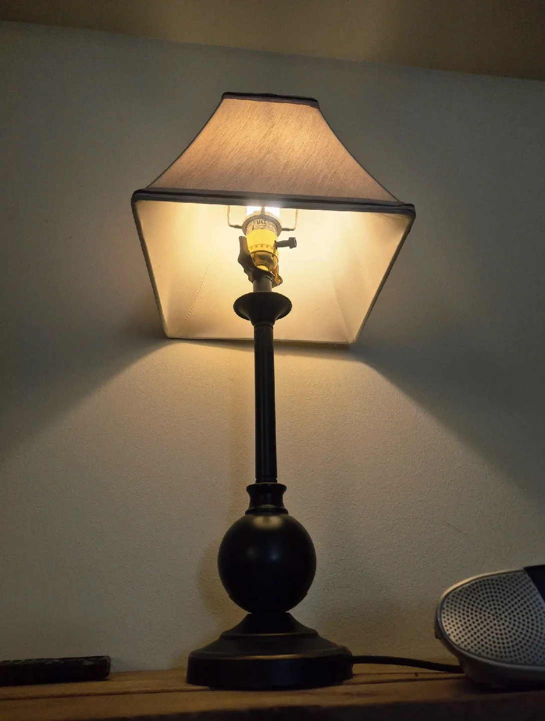 Table Lamp - Black Base, Beige Shade - 22" Tall image indicator(3)