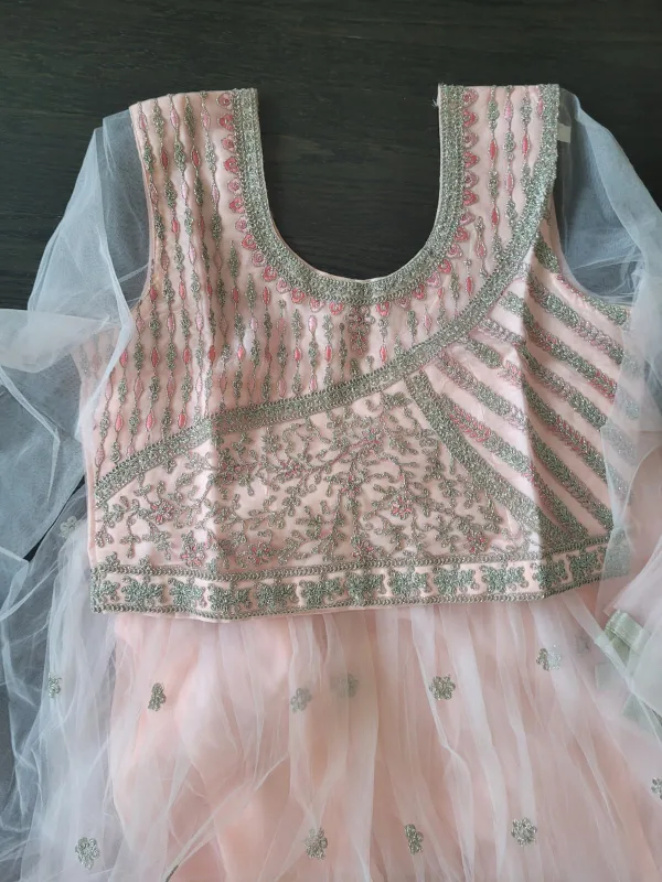 Pink Embroidered Lehenga Choli Set image indicator(2)