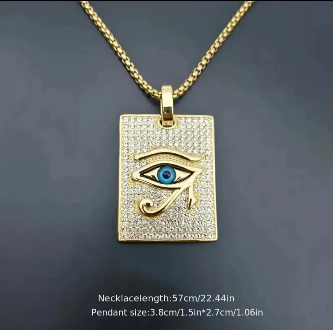 Gold Eye of Horus Pendant Necklace image indicator(6)