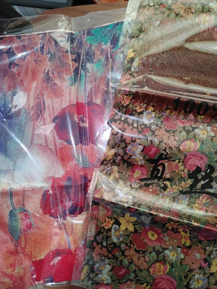 🧡TWO BRAND NEW 100% CHINESE SILK SCARVES thumbnail