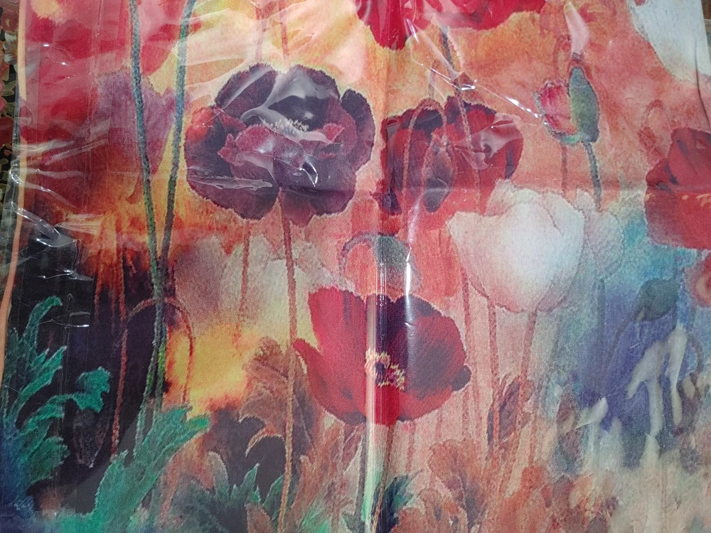 🧡TWO BRAND NEW 100% CHINESE SILK SCARVES - photo 3