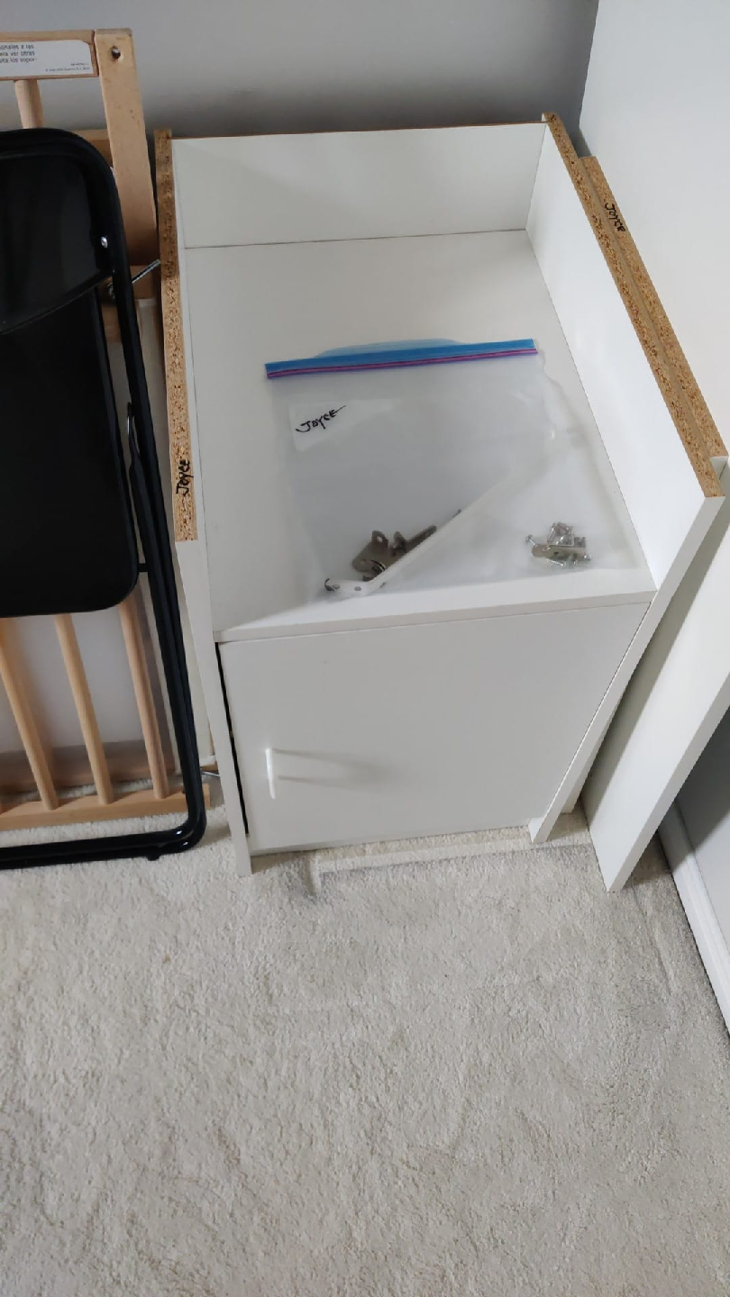 White Desk with Cabinet - photo 3