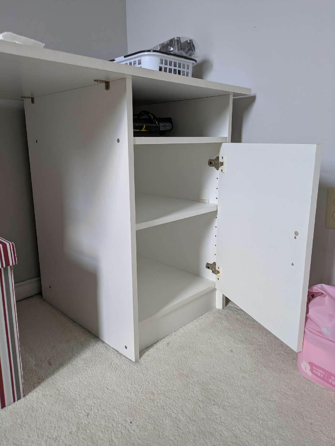 White Desk with Cabinet - photo 2