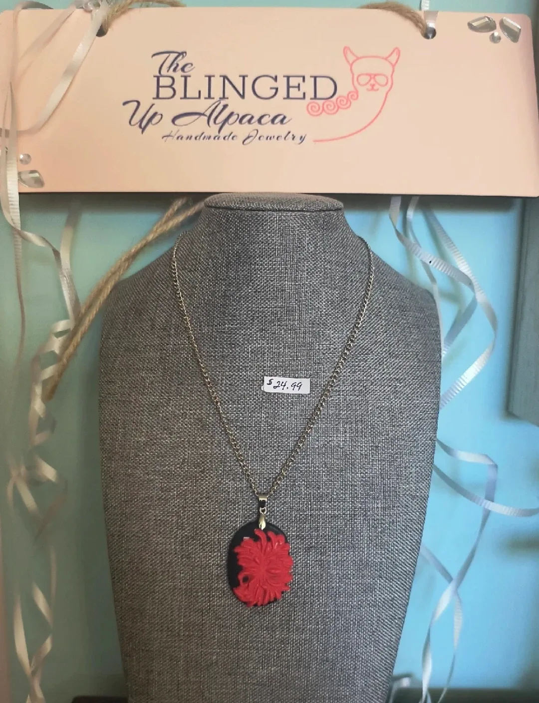 The Blinged Up Alpaca Handmade Necklace