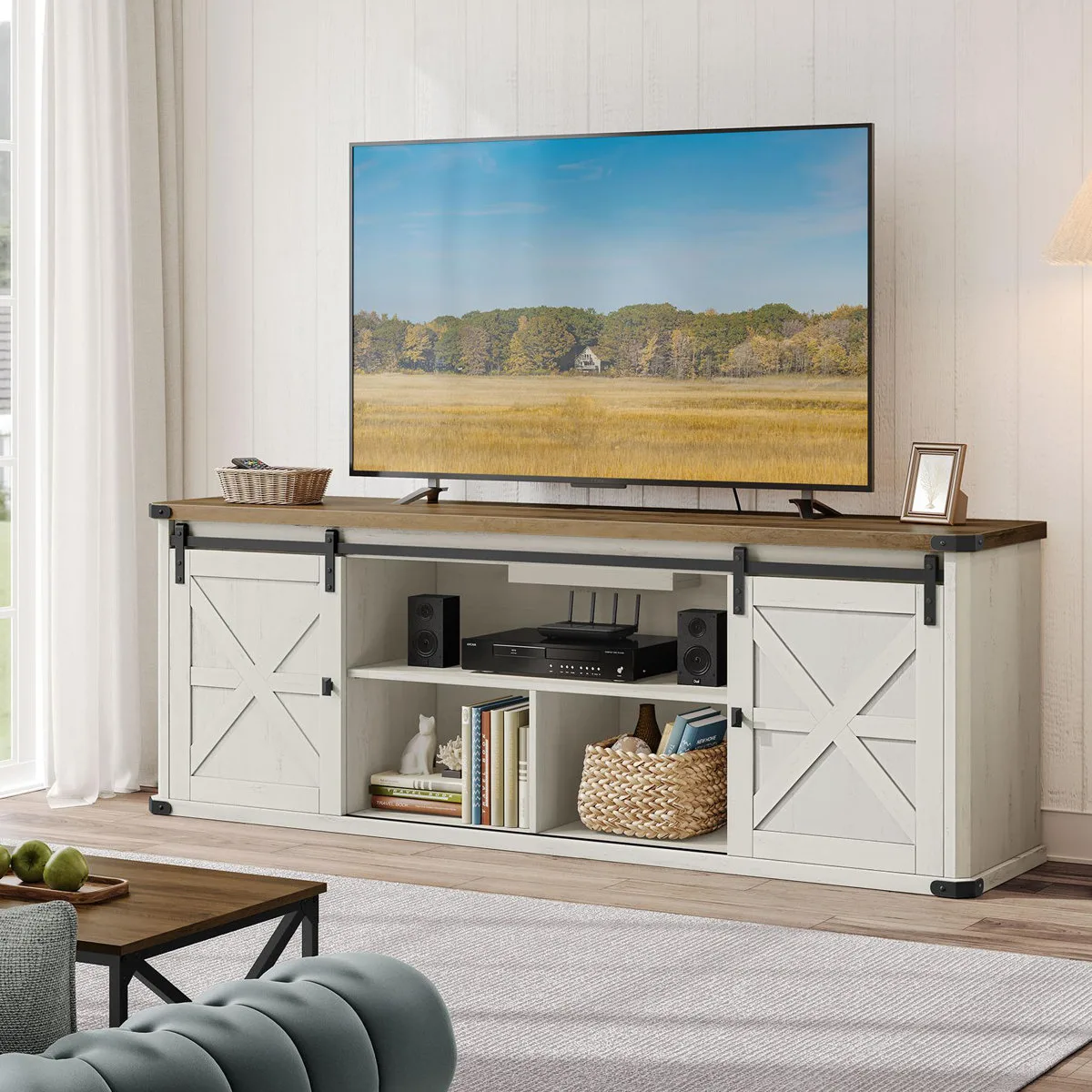 Walker Edison Farmhouse TV Stand - 70 inch thumbnail