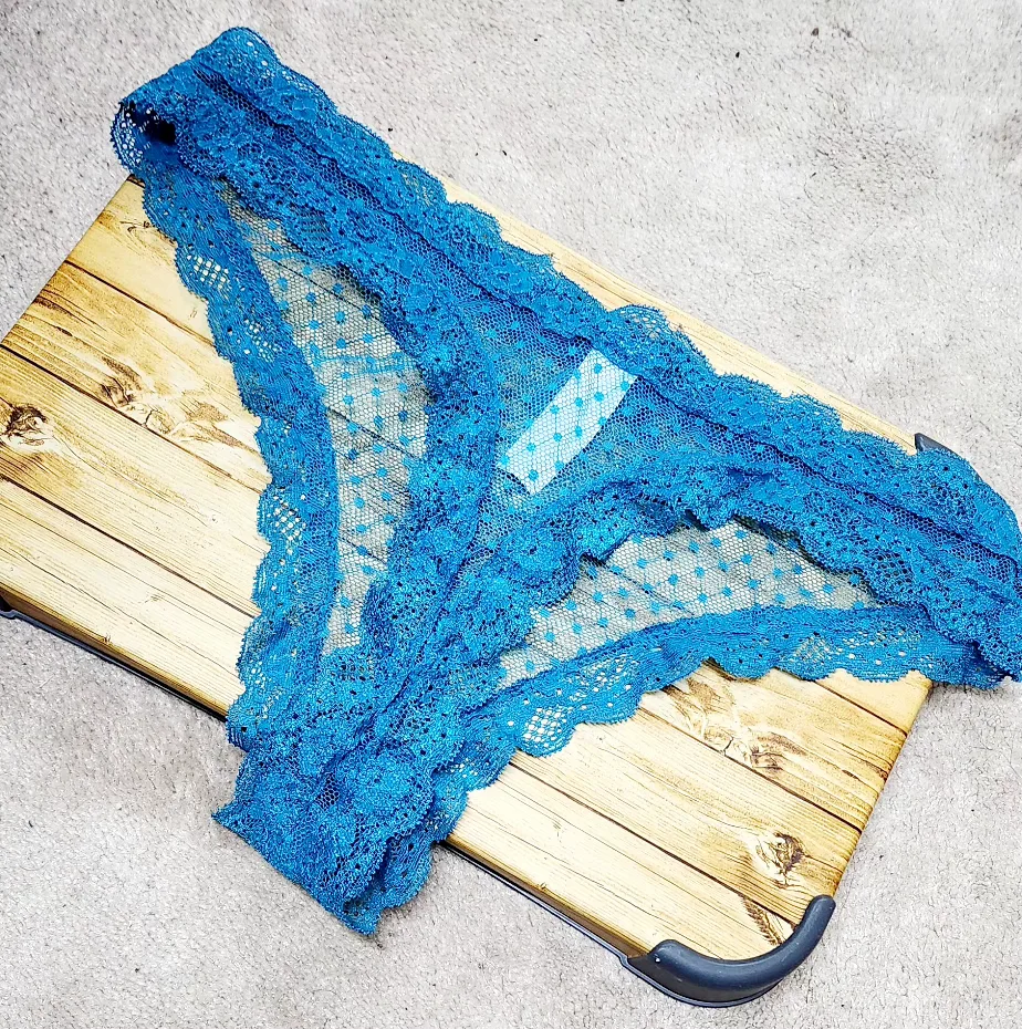 Blue Lace Thong thumbnail