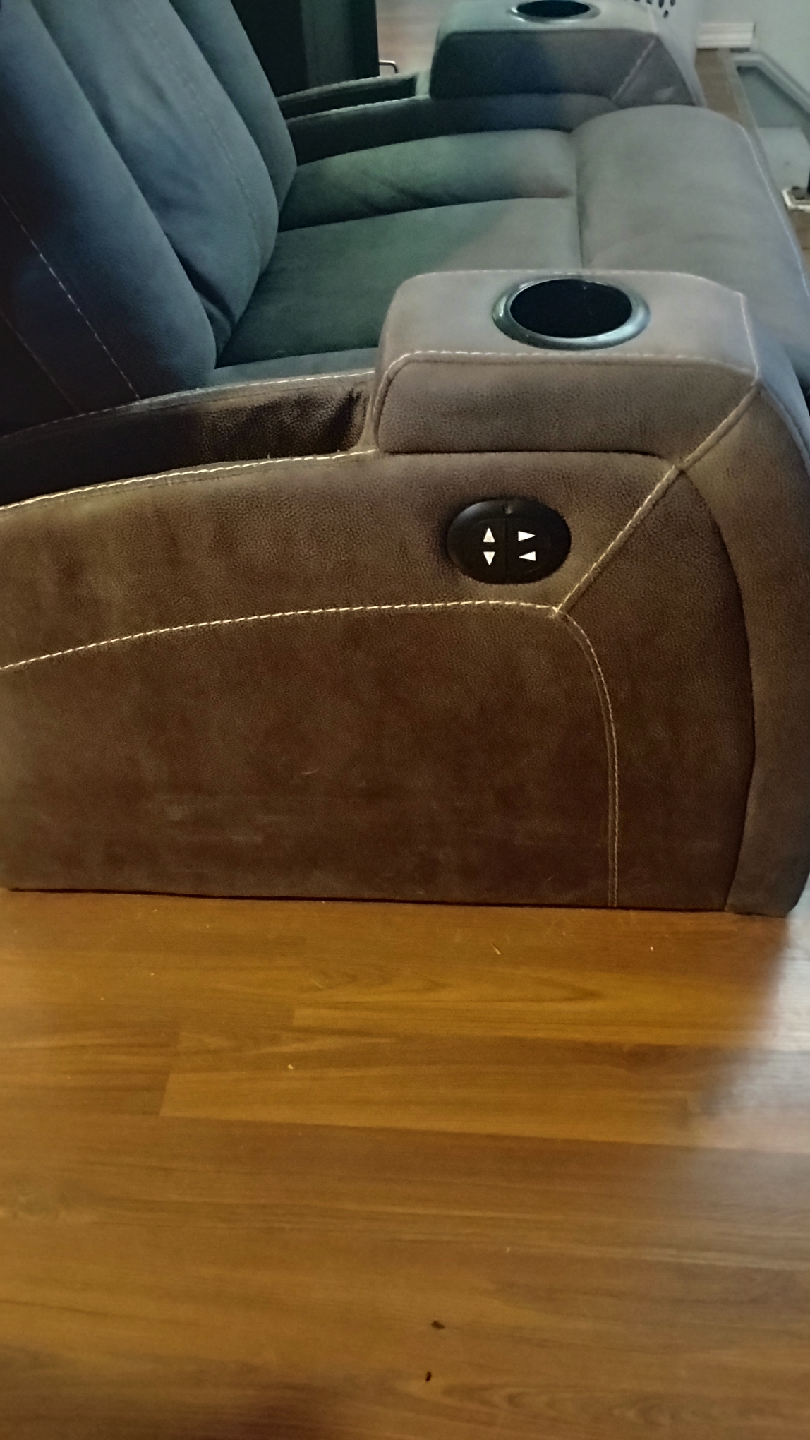 Grey power Recliner with Cup Holders - photo 3