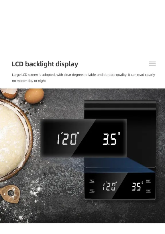 Digital Kitchen Scale - Coffee Scale image indicator(2)