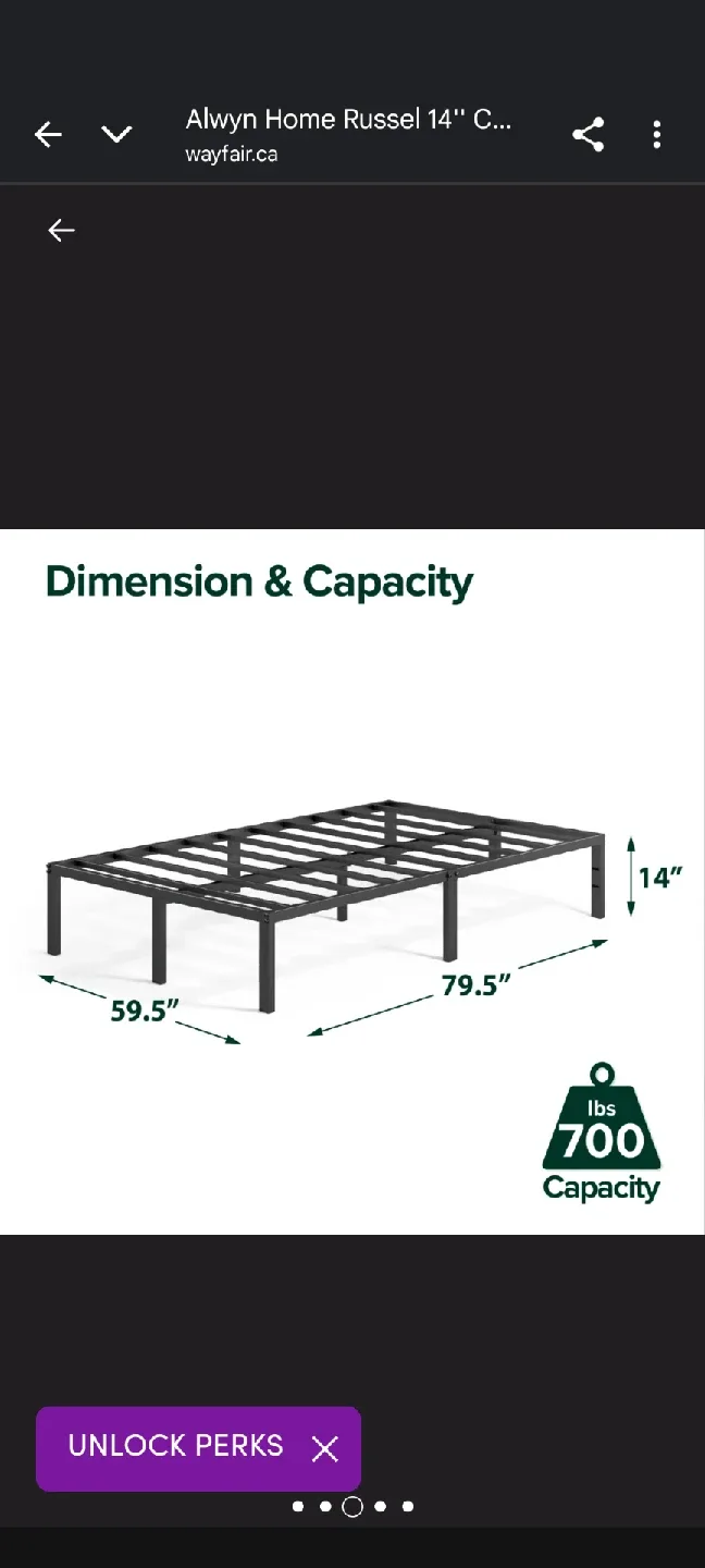 Alwyn Home Russel 14" Bed Frame