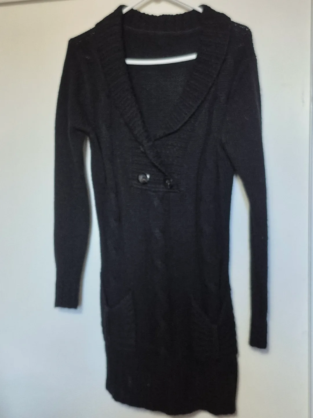 Black Knit Sweater Dress thumbnail