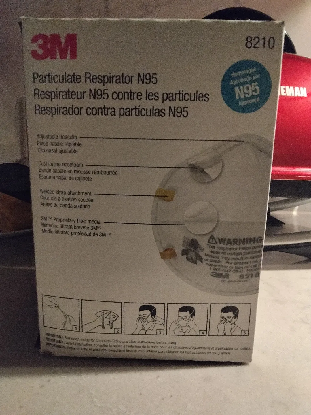 3M Particulate Respirator N95 - Model 8210 image indicator(3)