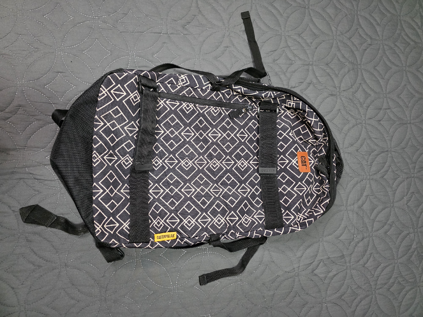 CAT Backpack - Black and White Pattern