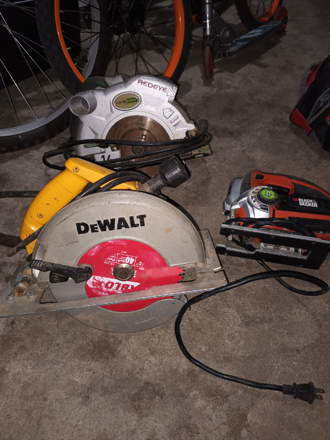 DeWalt Circular Saw & Black+Decker Jigsaw