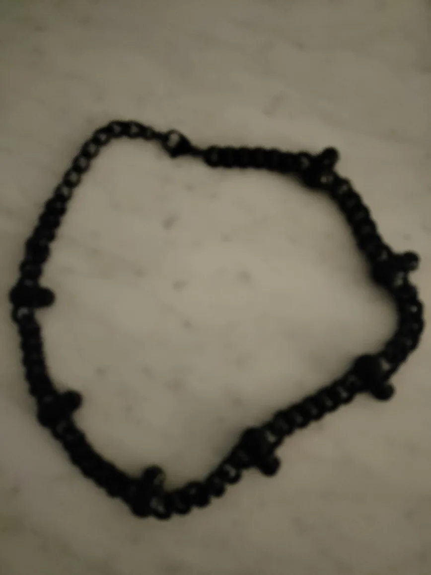 Skull Chain Necklace - Black image indicator(3)