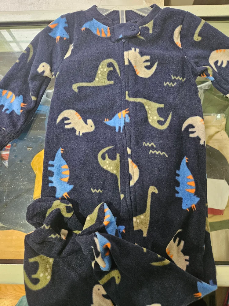 Simple Joys by Carter's 6-9M Dinosaur Fleece Sleepsuit thumbnail