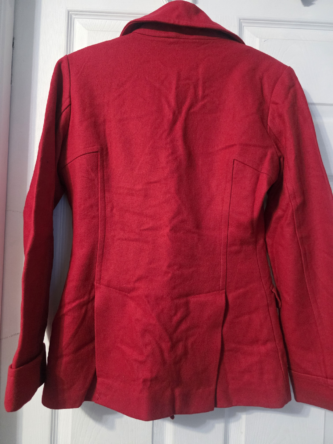 Steve & Barry's Red Wool Blend Pea Coat - Size M - photo 4