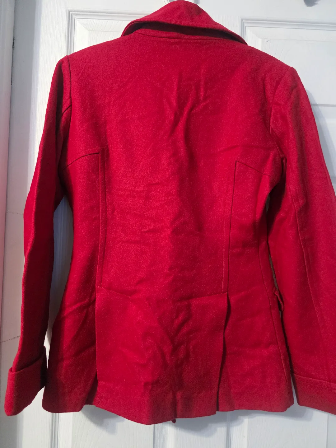 Steve & Barry's Red Wool Blend Pea Coat - Size M image indicator(4)