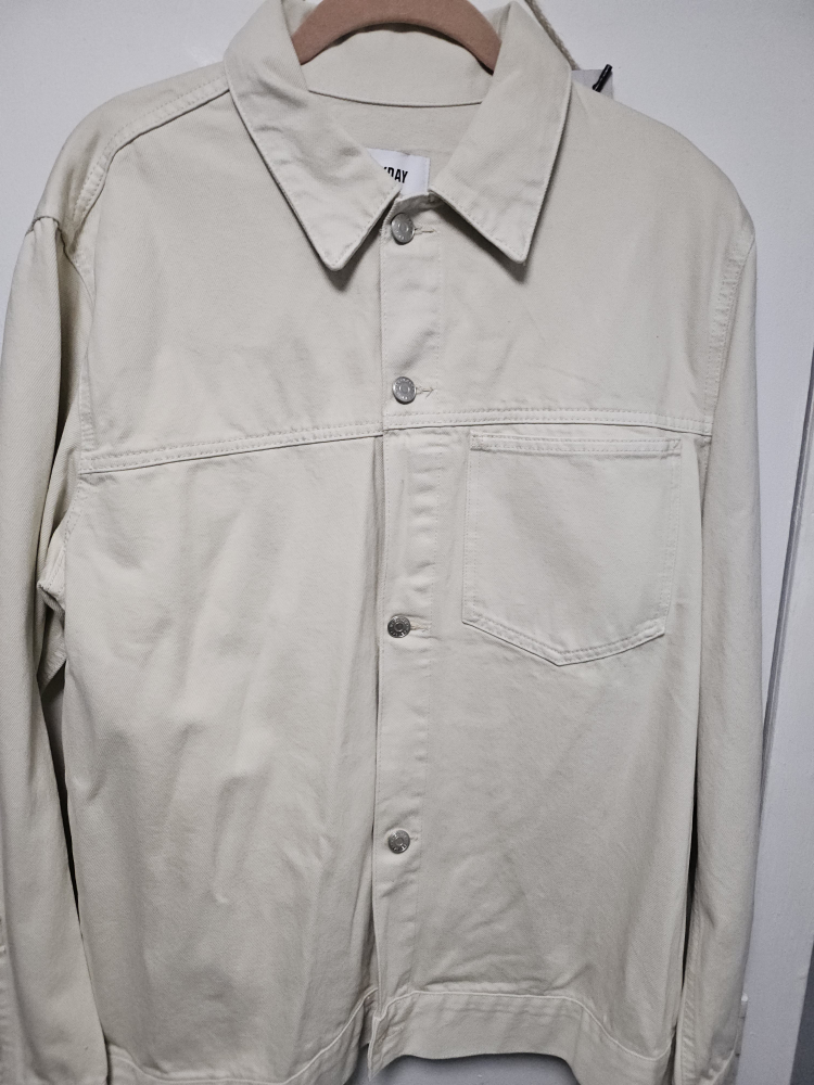 Weekday Beige Denim Jacket Size M