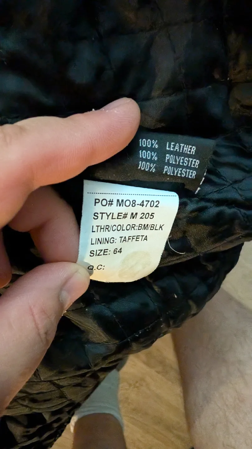 FMC Men's Leather Motorcycle Jacket, Size 64 image indicator(5)