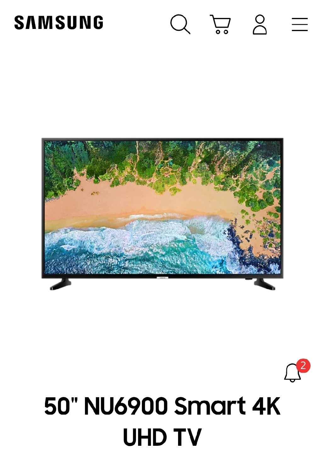 Samsung UHD 4K Smart TV - 50 Inch
