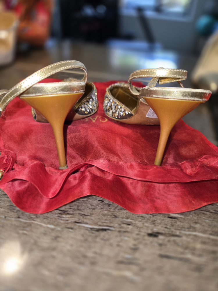 Rene Caovilla Embellished Slingback Heels - photo 5