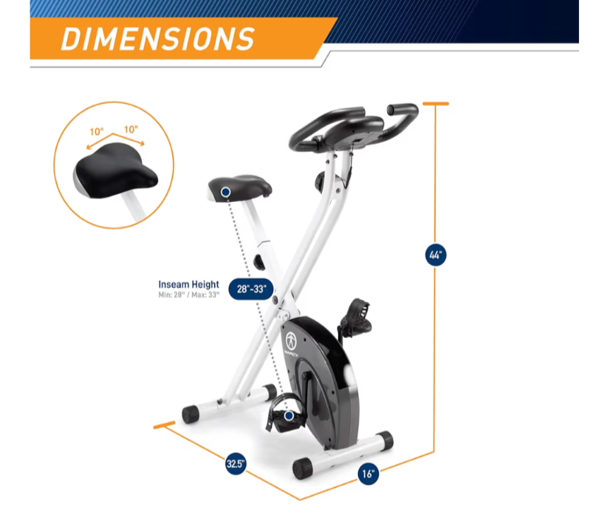 Marcy Foldable Exercise Bike - photo 2