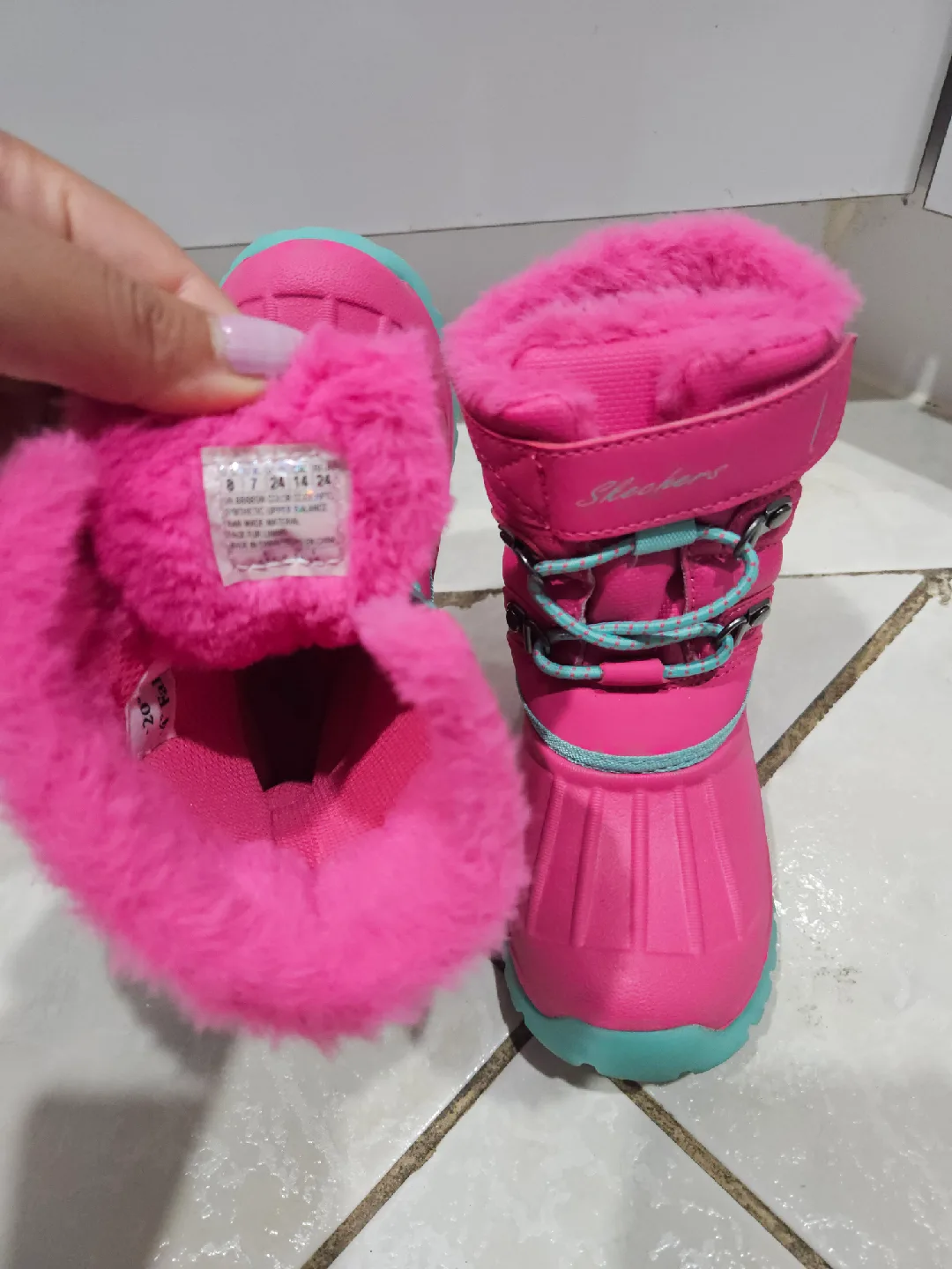 Skechers Pink Toddler  girl Snow Boots - Size 8 image indicator(4)
