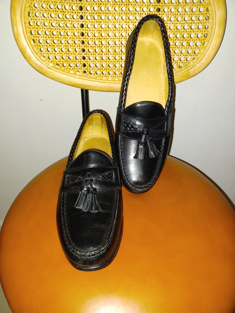 Allen Edmonds Black Leather Tassel Loafers