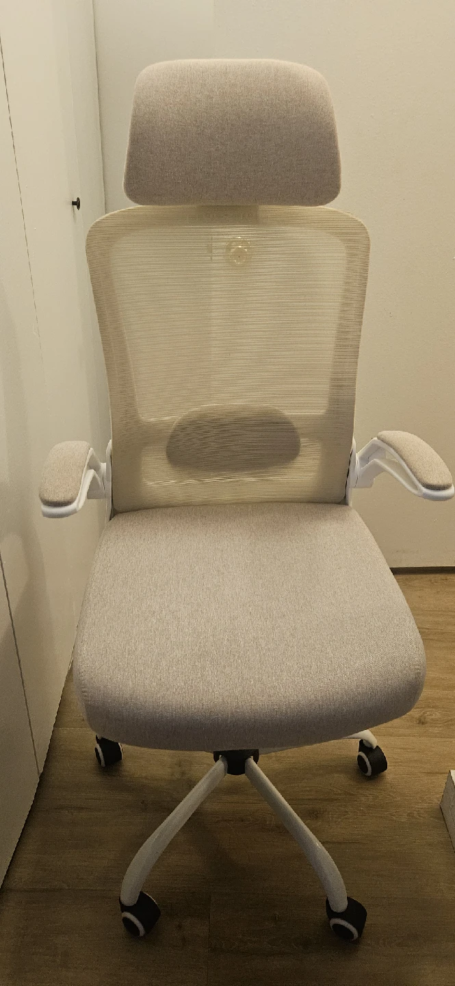 Beige Office Chair with Adjustable Arms - photo 3