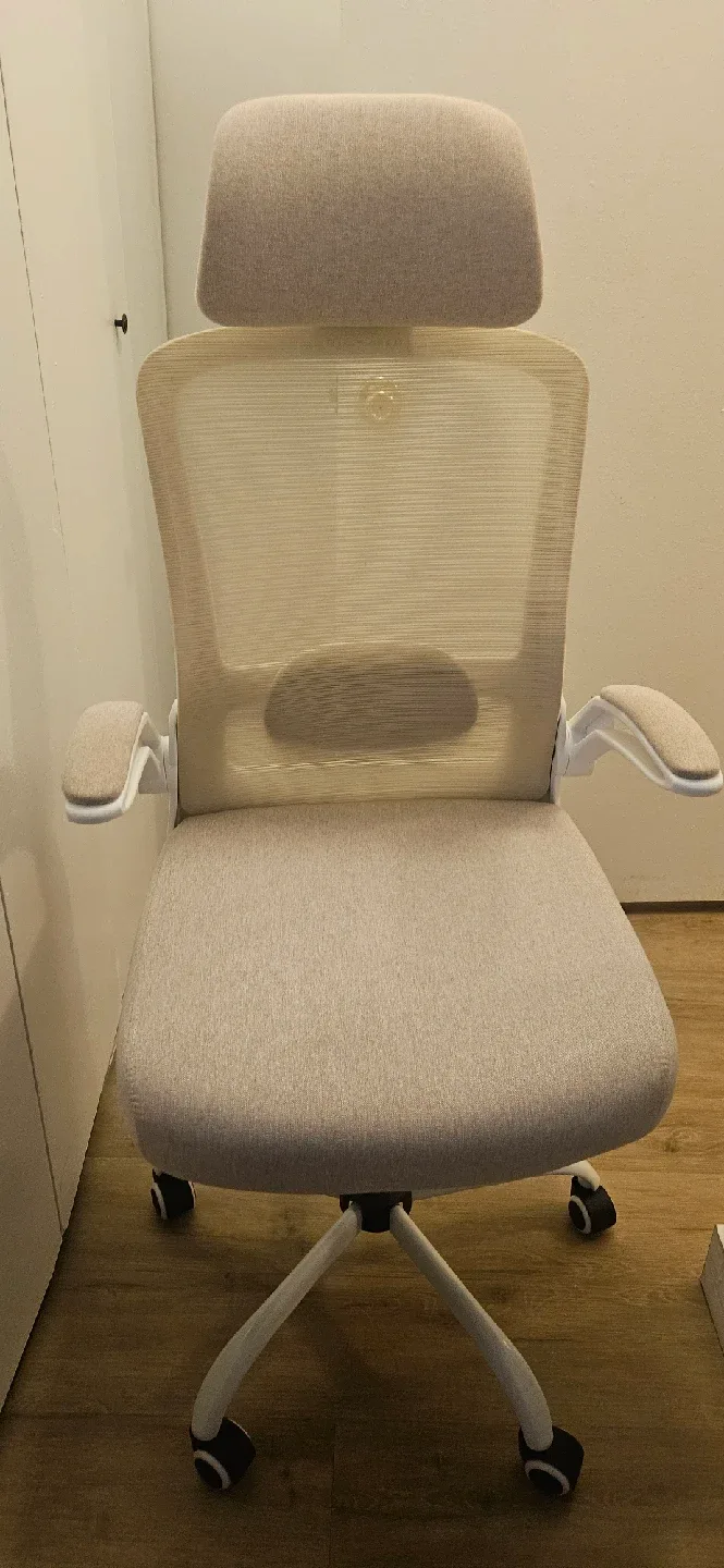 Beige Office Chair with Adjustable Arms image indicator(3)