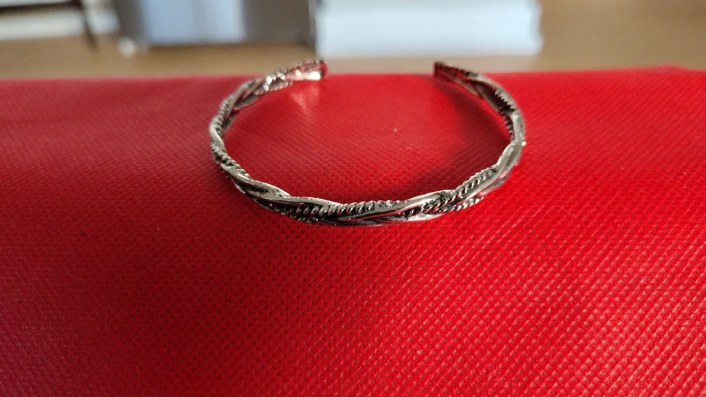 Silver Braided Bangle Bracelet image indicator(3)