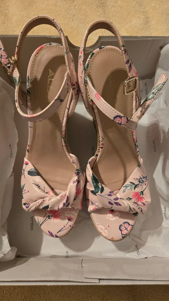 Aldo Florenna Floral Wedge Sandals - Size 6.5 image indicator(2)