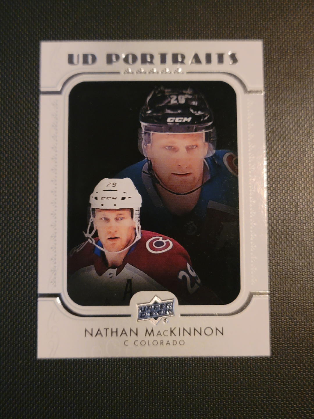 Nathan MacKinnon UD Portraits Hockey Card