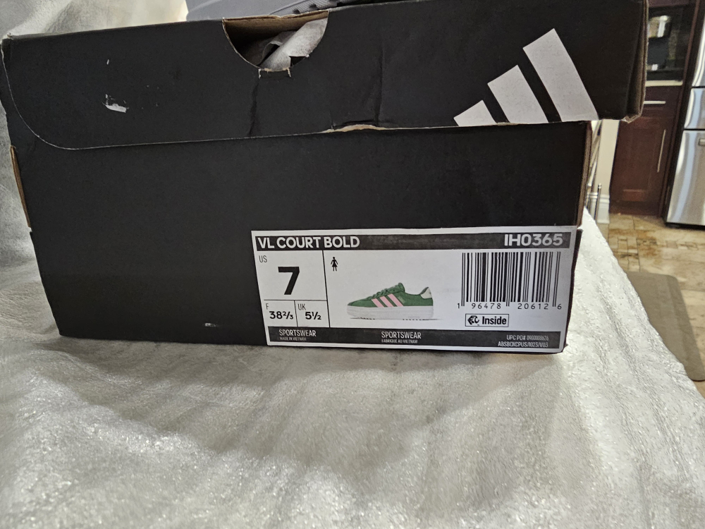 Adidas VL Court Bold Green/Pink, US 7