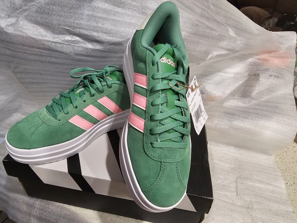 Adidas VL Court Bold Green/Pink, US 7 - photo 3