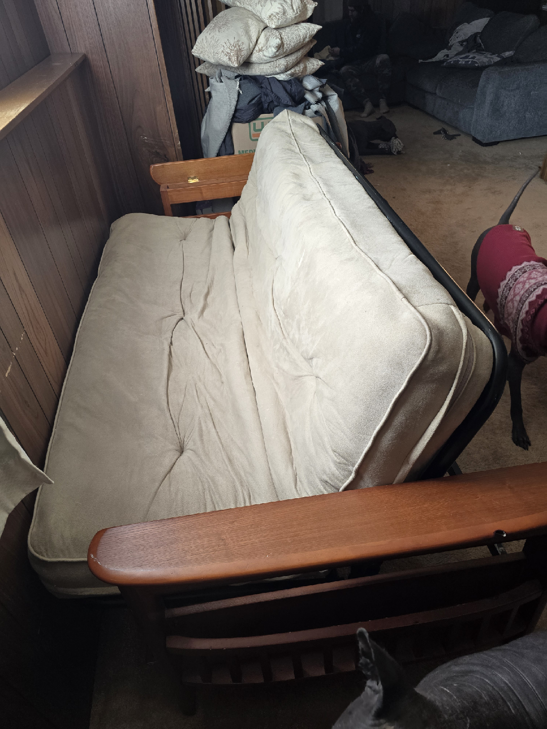 Wooden Futon Frame & Mattress - photo 2