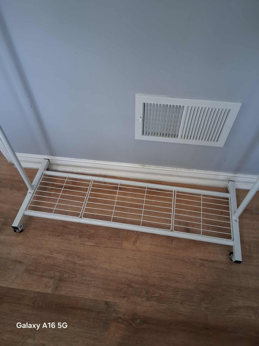 White Metal Rolling Clothes Rack - photo 2