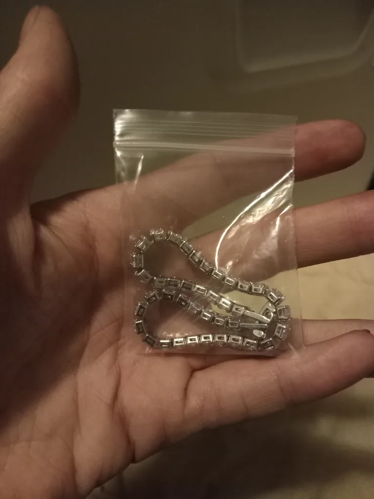 925 Sterling Silver Synthetic Zirconia Tennis Bracelet image indicator(3)