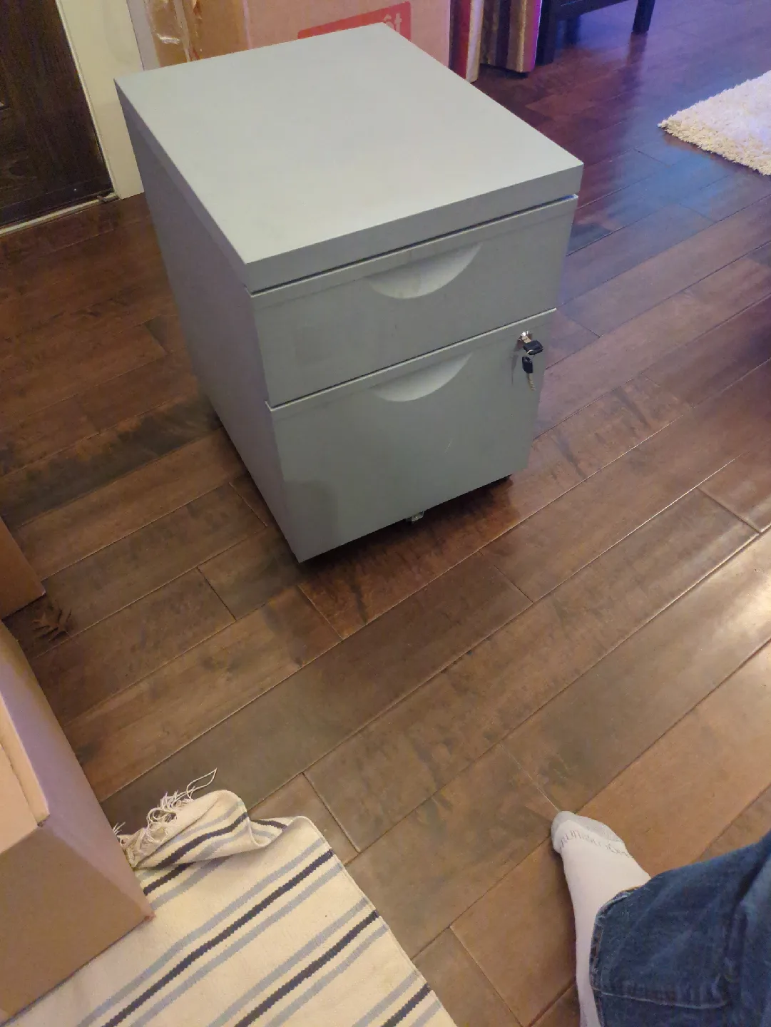Grey Filing Cabinet with Two Drawers image indicator(2)