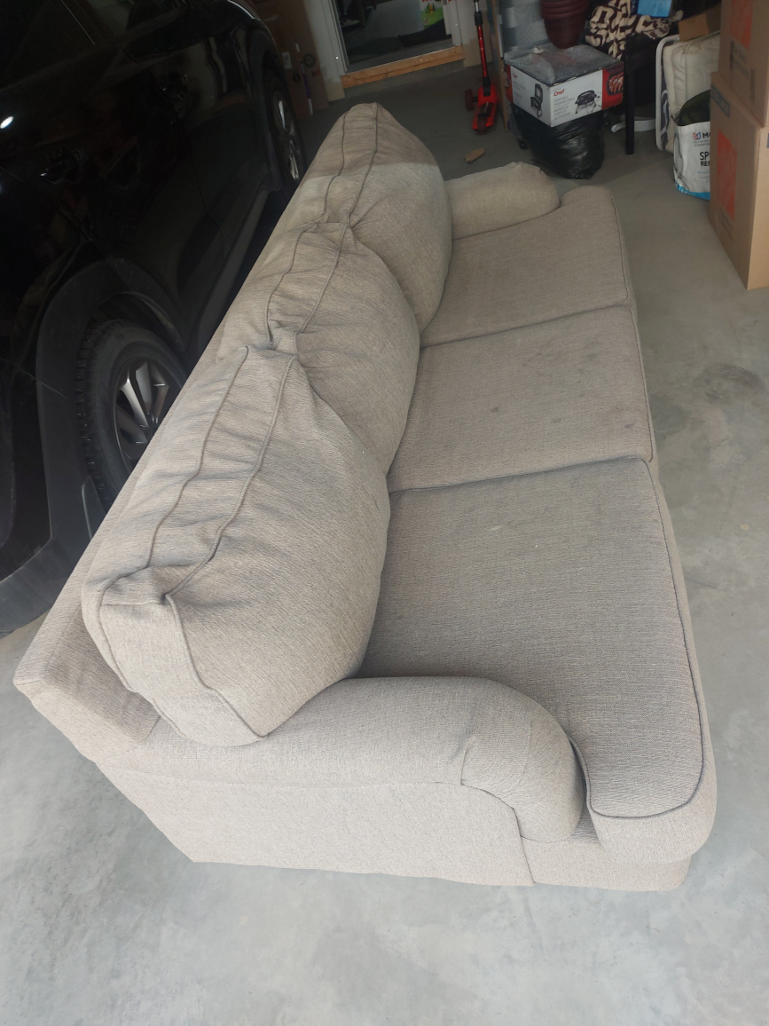 Beige Three-Seat Sofa - photo 2