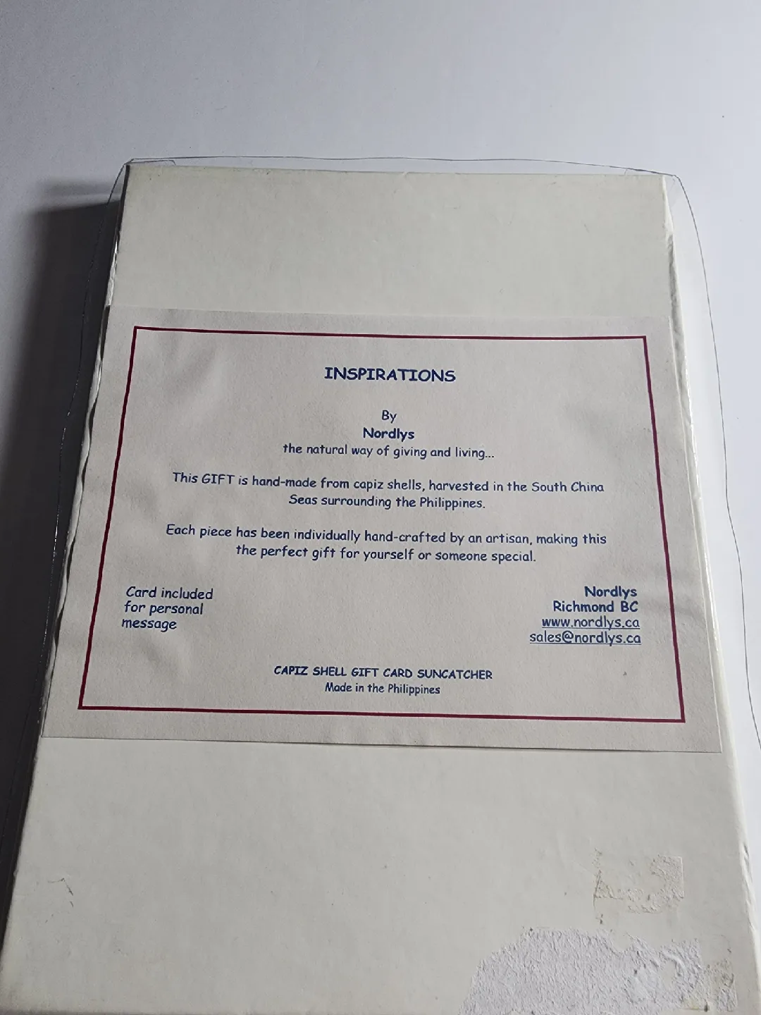 Nordlys Capiz Shell Gift Card Suncatcher image indicator(7)