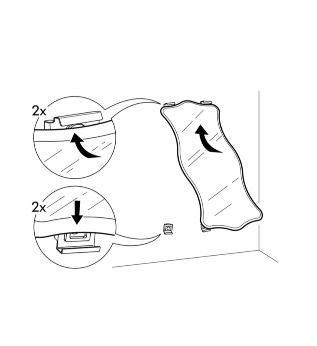 Mirror with Mounting Clips - see pics for dimensions image indicator(6)