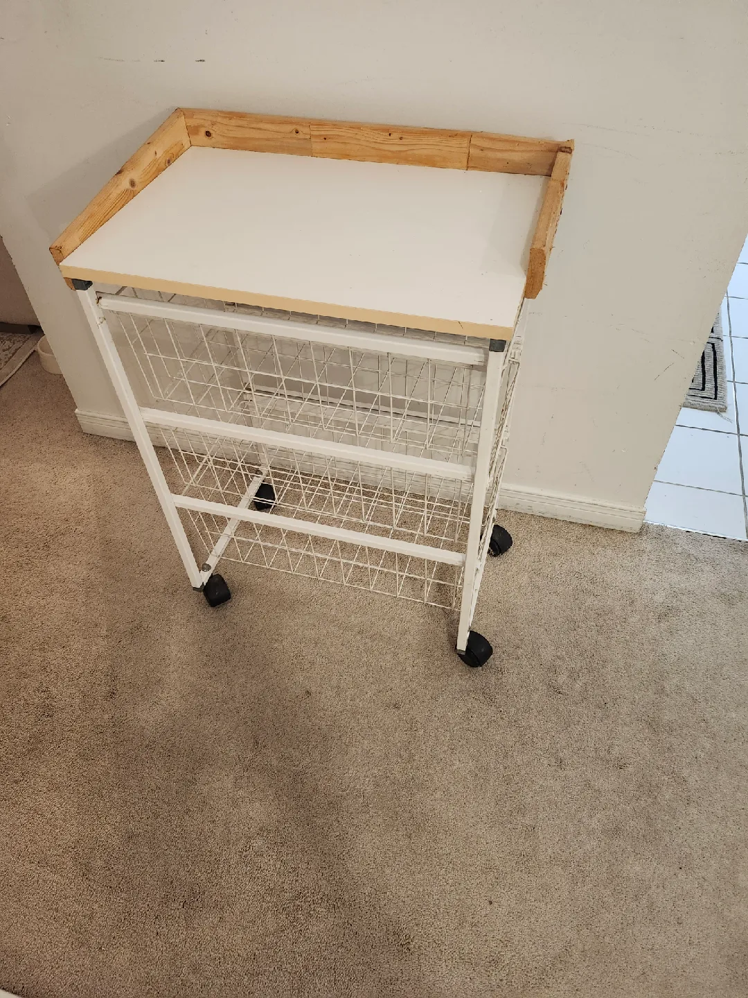 Rolling Storage Cart with 3 Baskets image indicator(3)